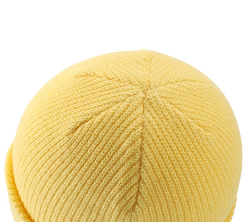 Connectyle Classic Men's Warm Winter Hats Acrylic Knit Cuff Beanie Cap Daily Beanie Hat (Light Yellow) - Image 4
